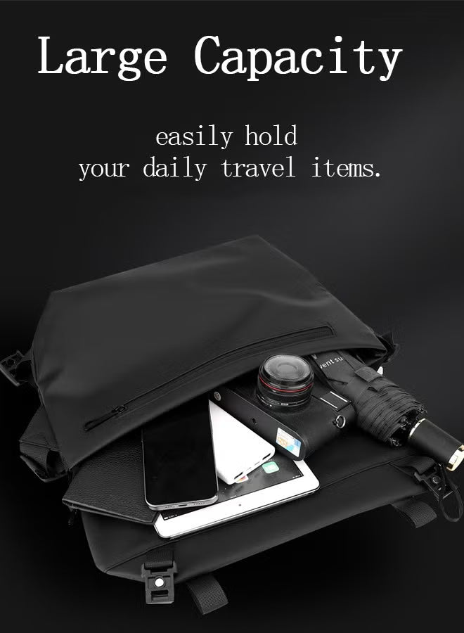 Large Capacity Carry-on Luggage Bag for 9.7-inch Electronics with Water Resistant for Short Trips, Black