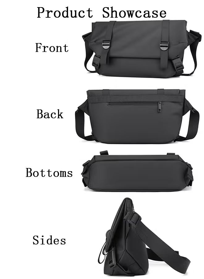 Large Capacity Carry-on Luggage Bag for 9.7-inch Electronics with Water Resistant for Short Trips, Black